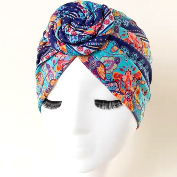 Accessories - PRE~TIED FLORAL TURBAN